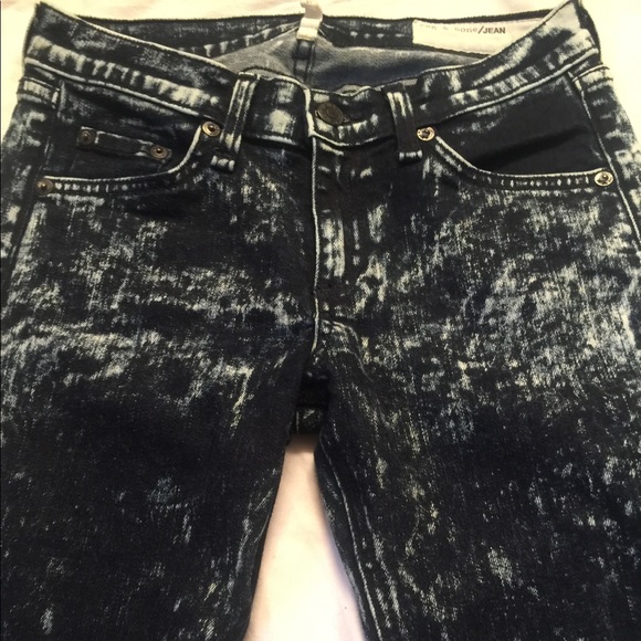 Rag & Bone indigo Retro 90s Acid Wash Skinny Jeans - Picture 4 of 8